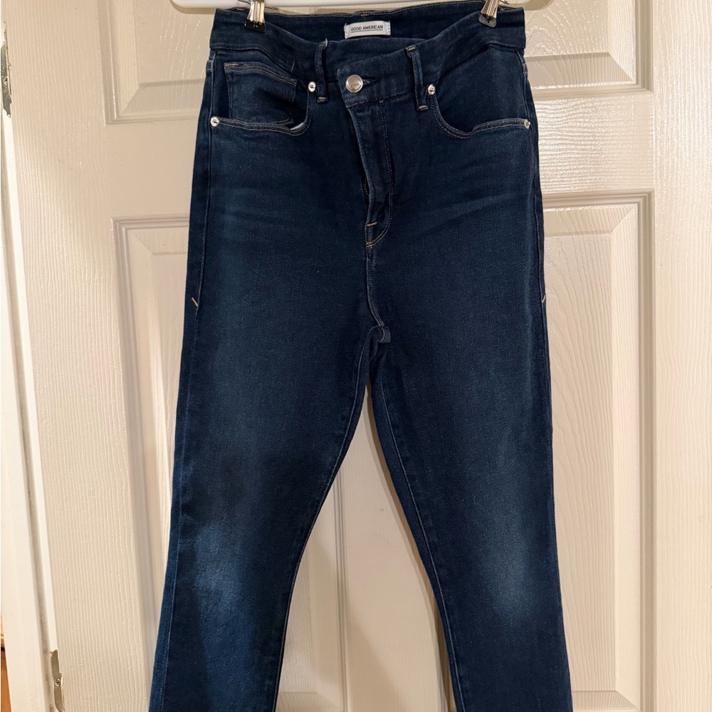 Good American Dark Blue High-Rise Skinny Jeans